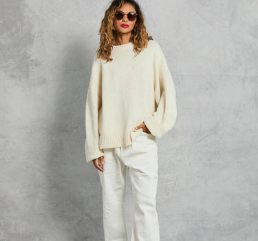 Boyfriend Sweater in Cream