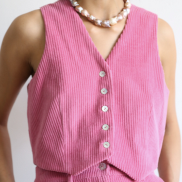 Cord Cropped Vest
