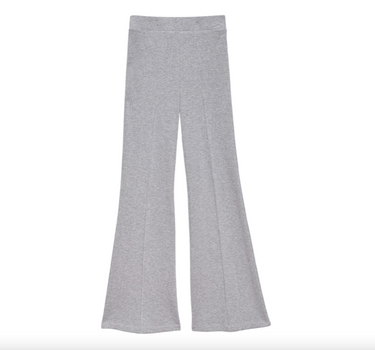 THE RIB KICK FLARE- HEATHER GREY