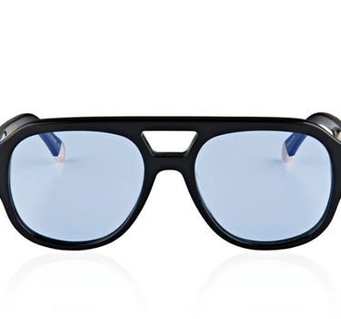 LE STYLE/ GLOSS BLACK - BLUE LENS