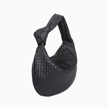Brigitte Large Black Recycled Vegan Shoulder Bag