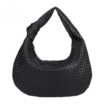 Brigitte Large Black Recycled Vegan Shoulder Bag