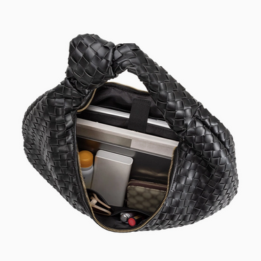 Katherine Extra Large Black Recycled Vegan Shoulder Bag