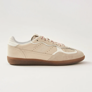 Rife Grain Cream Leather Sneakers