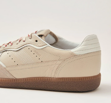 Rife Grain Cream Leather Sneakers