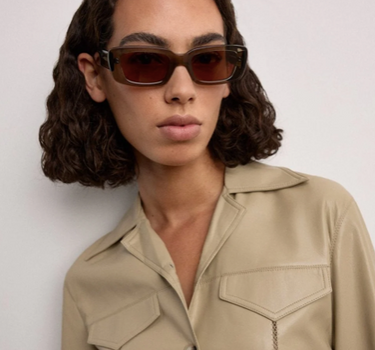 Preston Transparent Olive Sunglasses