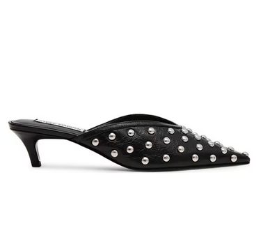 Leanna Leather Studded Dress Slides