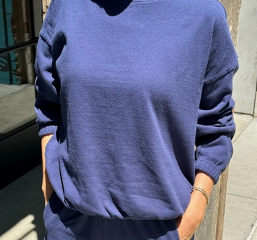 Daisy Long Sleeve Top- Midnight