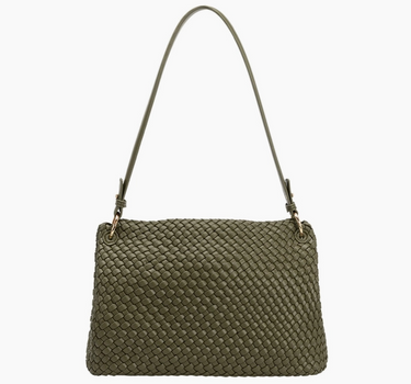 Natalia Olive Recycled Vegan Shoulder Bag