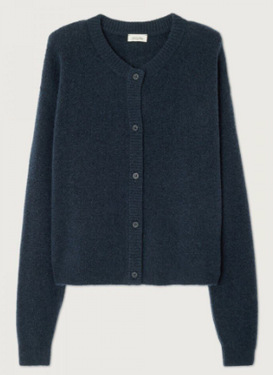 DAMSVILLE CARDIGAN- NAVY BLUE/BLACK