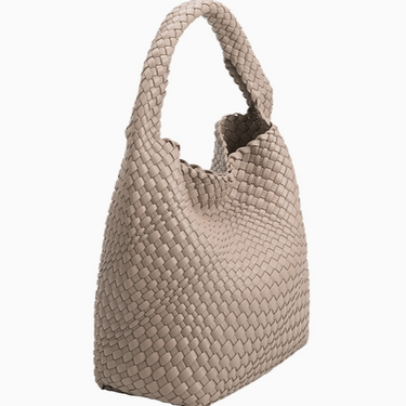 Johanna Taupe Large Recycled Vegan Shoulder Bag