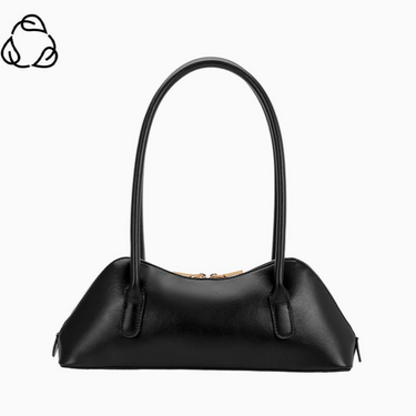 Dakota Black Recycled Vegan Shoulder Bag