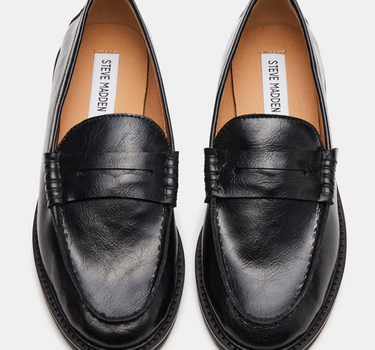 MADISON BLACK LEATHER LOAFER