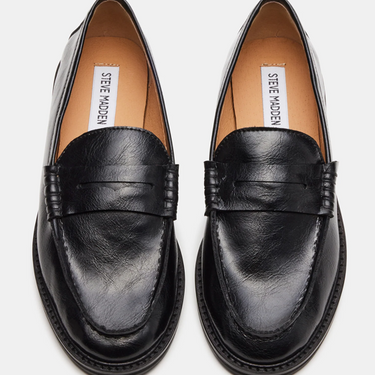 MADISON BLACK LEATHER LOAFER