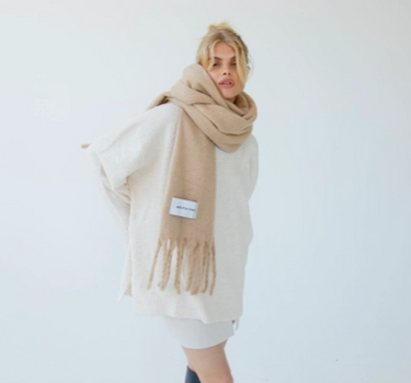 The Reykjavik Scarf - 100% Recycled - Pinecone Beige