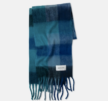 The Reykjavik Scarf - 100% Recycled - Blue Check