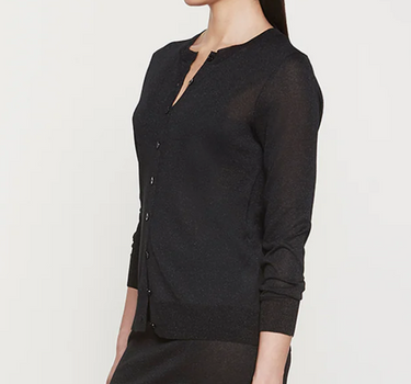 Lamé Cardigan- Black