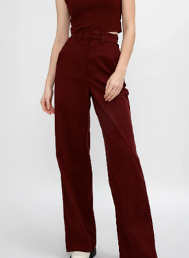 LONDON RELAXED PANT- RED WINE