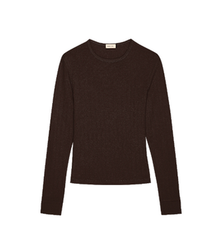 The Pointelle Long Sleeve- Espresso