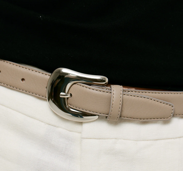 No. 8 Etain & Silver Leather Belt