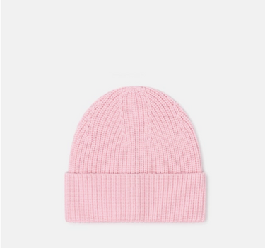 Merino Wool Beanie - Pink Blush