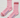 Embroidered Boyfriend Socks- Armor Pink