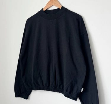 Daisy Long Sleeve Top- Black