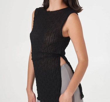 Ruched Ross Tunic- Black