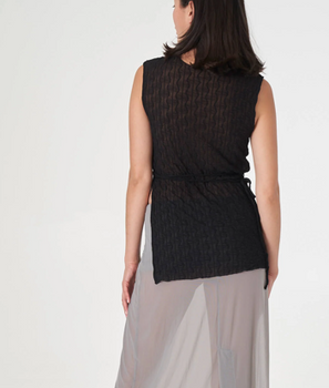 Ruched Ross Tunic- Black