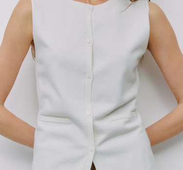 The Dominique Top | Sleeveless Knit Vest