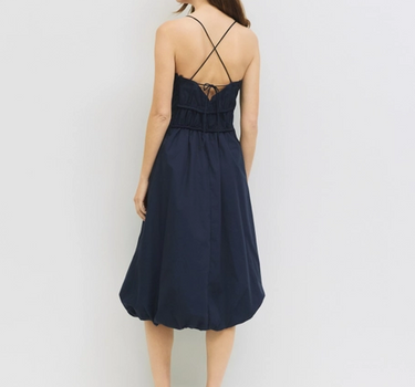 The Ella Dress | Ruched Midi Bubble Dress