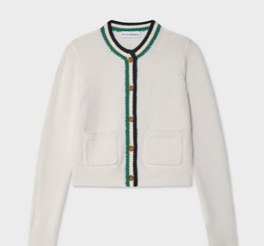 Lofty Cotton Crochet Trim Cardigan