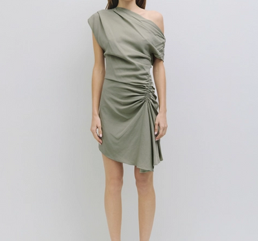The Zyla Dress | Linen Blend Off-The-Shoulder Mini Dress