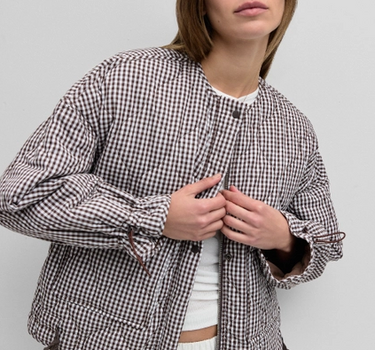 The Rochelle Jacket | Quilted Gingham Jacket