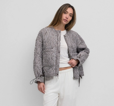The Rochelle Jacket | Quilted Gingham Jacket