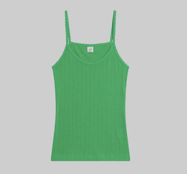 POINTELLE CLASSIC TANK TOP- VERT