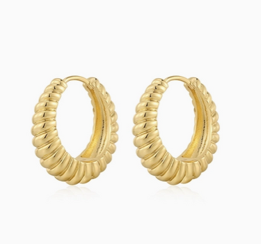 Ridged Marbella Hoops