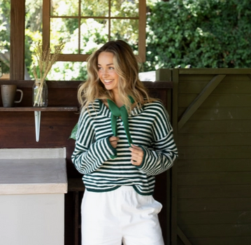 Pisces Henley Pullover - Striped