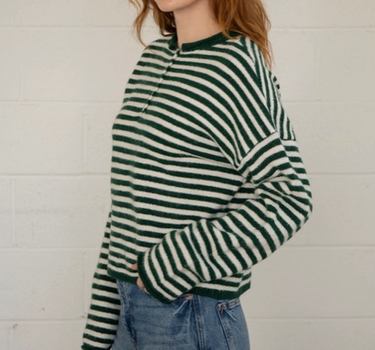 Pisces Henley Pullover - Striped