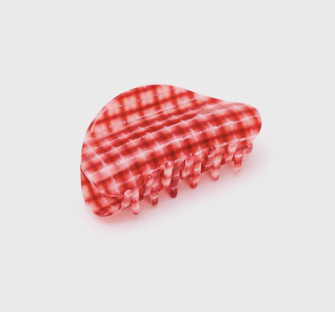 Suki Claw in Red Plaid