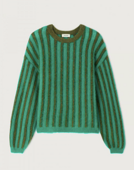 JUMPER NENYBAY- STRIPED MINT KHAKI