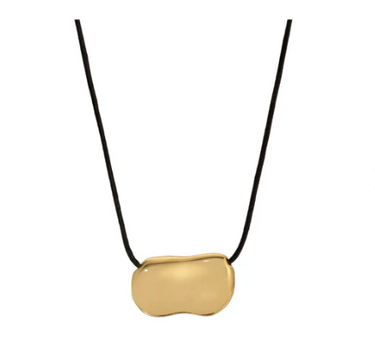 PEBBLE NECKLACE GOLD/BLACK