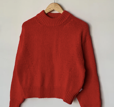 ZOE COTTON SWEATER- CHILLI