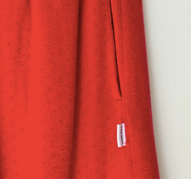 POINTELLE BALLOON PANTS- APPLE RED
