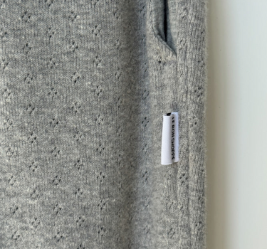 POINTELLE BALLOON PANTS- HEATHER GREY