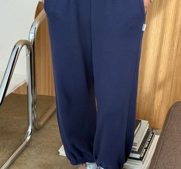POINTELLE BALLOON PANTS- NAVY