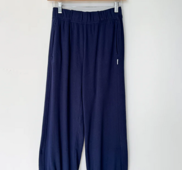 POINTELLE BALLOON PANTS- NAVY