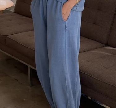 BALLOON PANTS- CORNFLOWER
