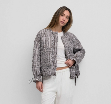 The Rochelle Jacket | Quilted Gingham Jacket