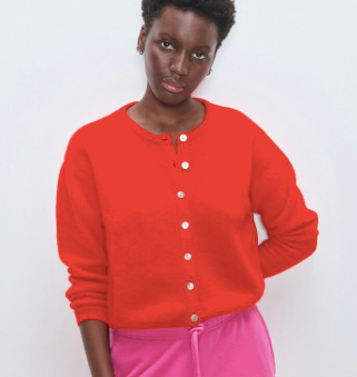 VITO CARDIGAN-- STRAWBERRY